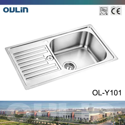 OULIN stainless steel kitchen sink with panel OL-Y101