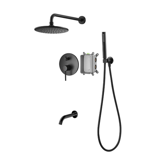 Brushed Nickel Brass Shower Faucet With Temp Control