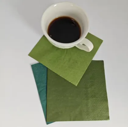 Custom Napkins Foil Logo GREEN Paper Napkins