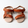 Genuine Leather Triangle Girl Kids Summer Sandals