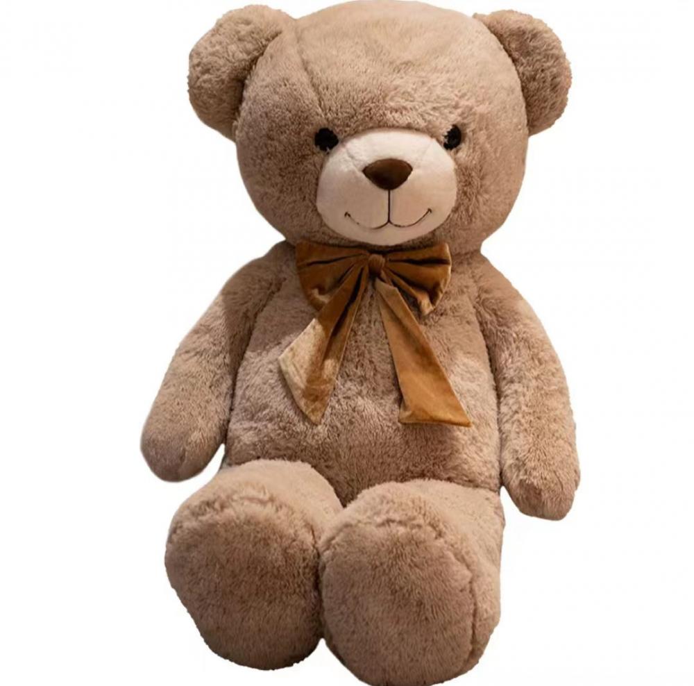 A large stuffed teddy bear for the holidays