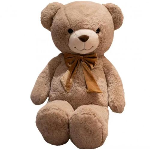 A large stuffed teddy bear for the holidays