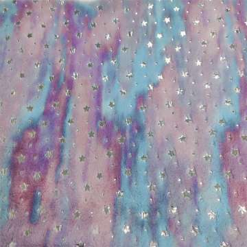 Print Bronzing Short Pile Faux Rabbit Fur Fabric