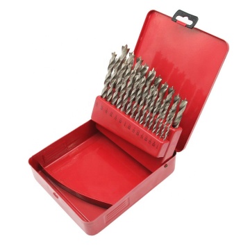 25PCS HSS Wood Bore Point Drill Bit Set for Precision Wood Drilling in Iron Box