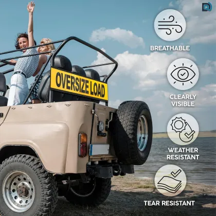 Oversize Load Banner with Brass Banner Grommets