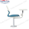 Plastic training chair with writing board