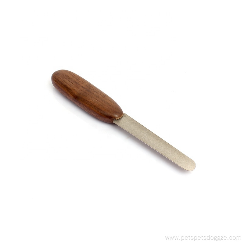 Upscale Wooden Handle Metal Pet Nail File