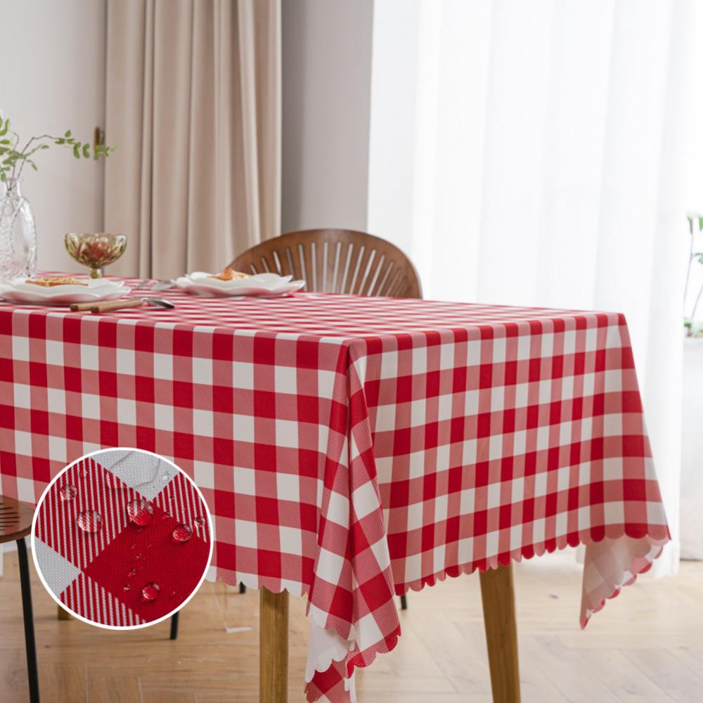 Easy To Clean Checkered Tablecloth Jpg