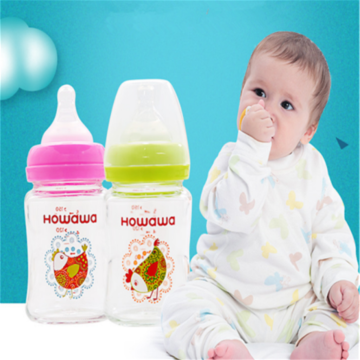 8oz Baby Glass Wide Neck Botol Susu Perawatan