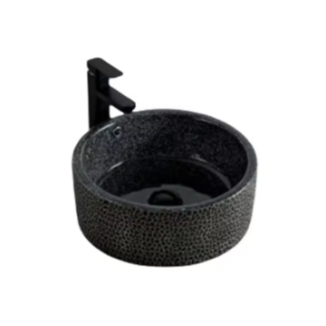 Modern Round Jade Glazed Ceramic Basin Sink for Hotels and Bathrooms - Wholesale