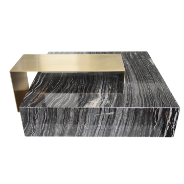 Stainless Steel Coffee Table Set with Sofa for Living Room