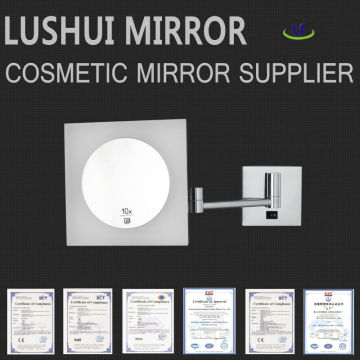 5x magnification wall mounted bathroom lighted vanity mirrors