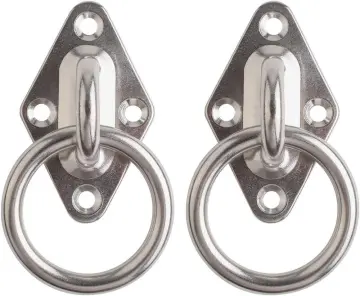 marine grade stainless steel diamond pad eye with ring