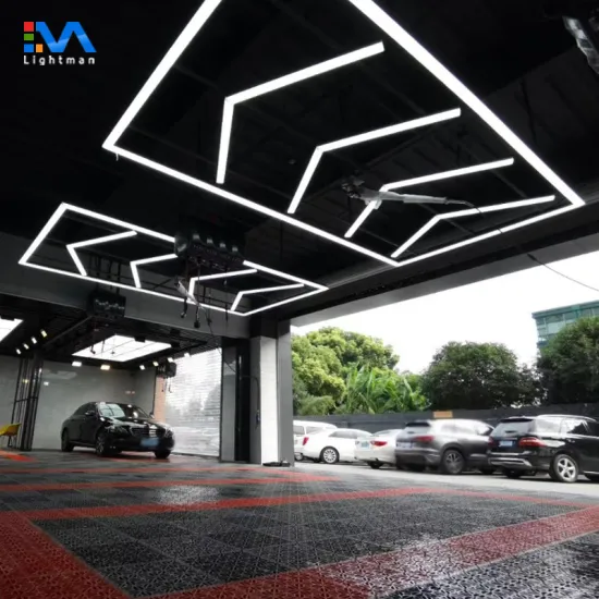 DIY Gym Garage Lamp: 2430x4835mm LED Work Light for Auto Maintenance & Car Wash Workshop