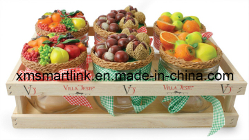 Fruit Decor Cruet Jar (botella de vidrio de volumen 440ml)