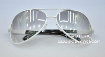 Metal Aviators Sunglasses with Faux Rhinestone