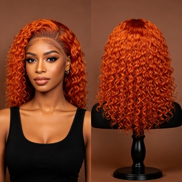 12 Inch 13x4 HD Lace Frontal Kinky Curls 150% Density 350 Human Hair Glueless Wig
