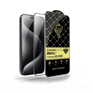3x Strong 9H Explosion Bukti Tempered Glass Screen Protector untuk iPhone 16/15 Series Pro Max