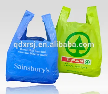 Customized supermarket plastic shopping bag