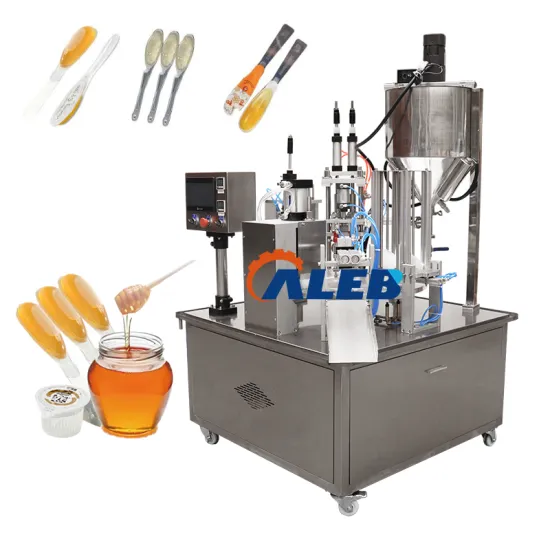Automated Honey, Syrup, and Nectar Filling and Sealing Machine for Efficient Plastic Spoon Packaging