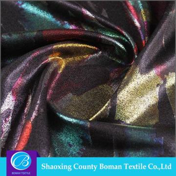 Cheap fabric supplier High quality Elegant Spandex foiled microfiber fabric manufacturer