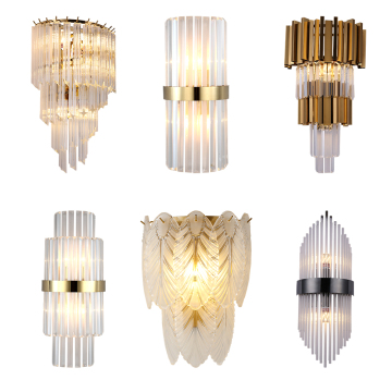 Wholesale Modern K9 Crystal Wall Lamps for Bathroom and Living Room
