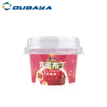 specific shaped small pudding cup plastic