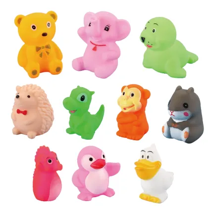 Colorful Silicone Animal Bath Toy Set: Safe and Fun Squirters for Kids' Bath Time