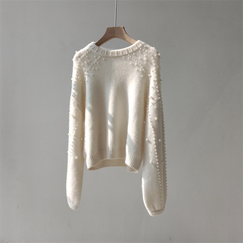 Pullover -Pullover mit Perlen