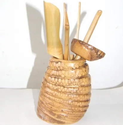 Bamboo craft tea set