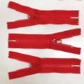 Factory Provided red plastic zippers for coat