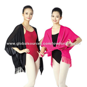 Tassles Ladies' Shawls, Made of 100% Rayon, in Black, Fuchsia Two Colors