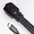 Powerful rechargeable p90 led flashlight with power display