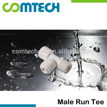 Tube O.D. x NPTF Thread Quick-Fitting Male Run Tee Connector for Water System