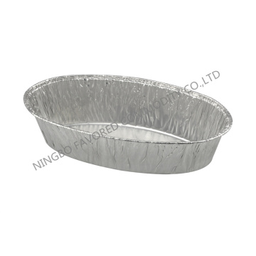 Recipiente de papel de aluminio 3LB Bandeja ovalada