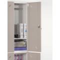 2 Tier Metal Locker Wardrobe Closet 3 Wide