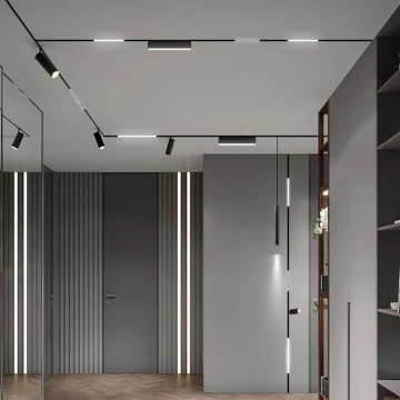 Magnetic LED Light System for Home Villa: Aluminum Profile DC48V with Track Rail