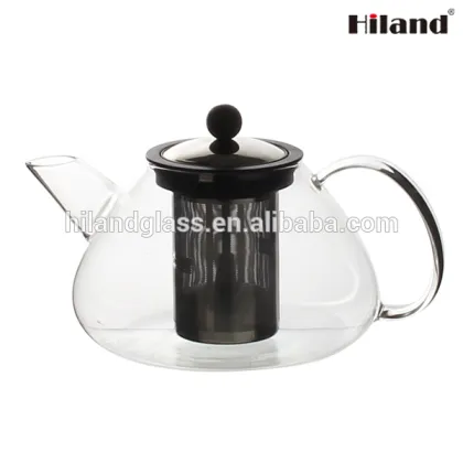 Promotional double wall pyrex glass teapot with infuser
