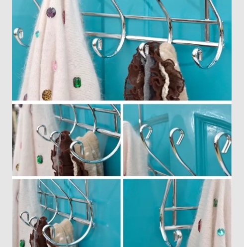 Household metal coat door hook for wall