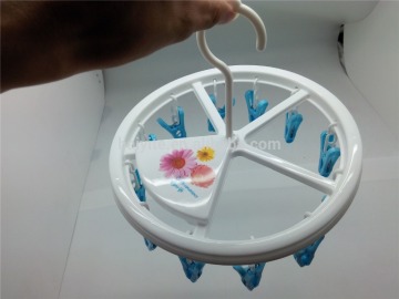 plastic round clothes hangers,round plastic hanger with 12 pegs