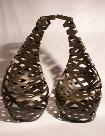 custom metal iron vase