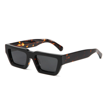 Narrow Rectangle Acetate Sunglasses