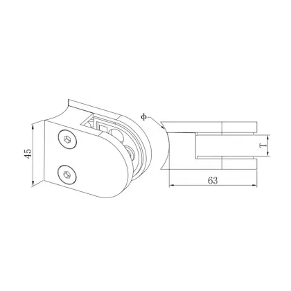 Glass Clip Glass Balustrade Clamp Glass Clamp