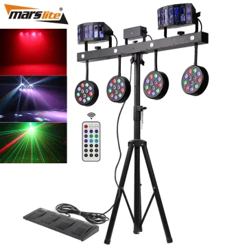USA Warehouse Sale: Professional Portable DJ Disco Equipment - 4pcs 12x1w RGBW 4in1 LED Par Bar Stage Lighting