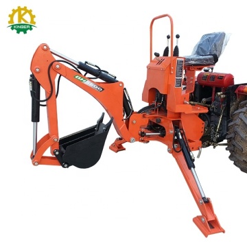Betaalbare backhoe -lader gemonteerd op tractor