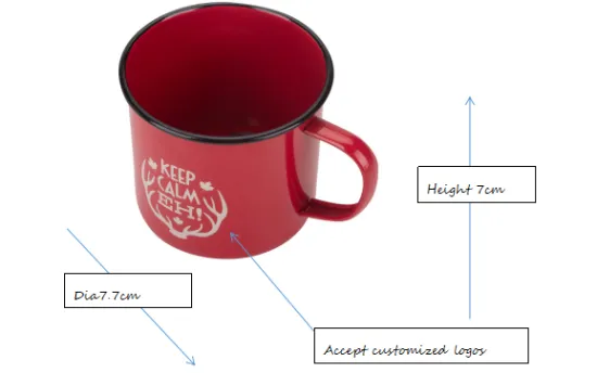 Red ceramic customized tin coffee mug