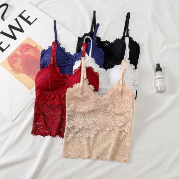Women Sexy Lace Camisole Lingerie with Removable Pads