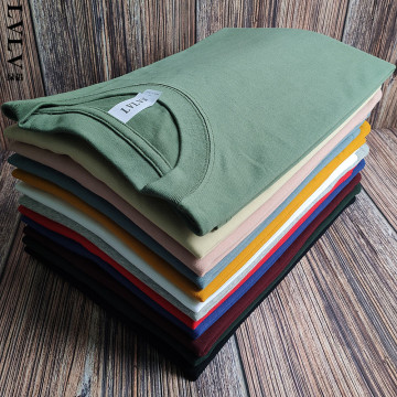 High Quality 180 GSM 100% Cotton Plus Size Men's T-Shirts for Custom Printing and Embroidery