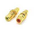 Screw Bulkhead Extender RCA Female to Female Adapter