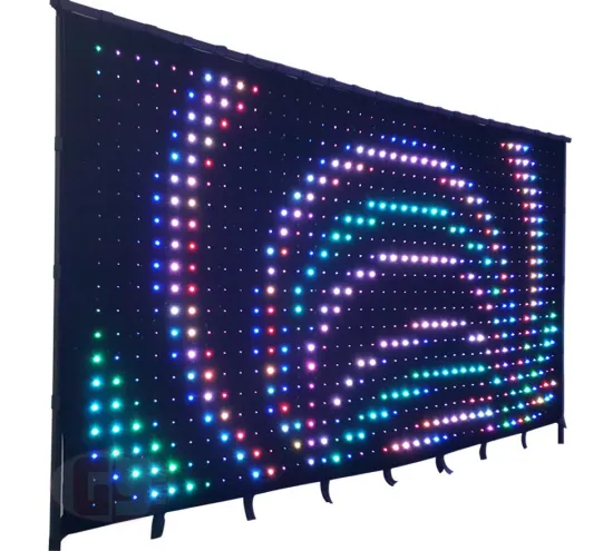 High Brightness RGB 3-in-1 Color Changeable P18cm LED Video Curtain with Remote